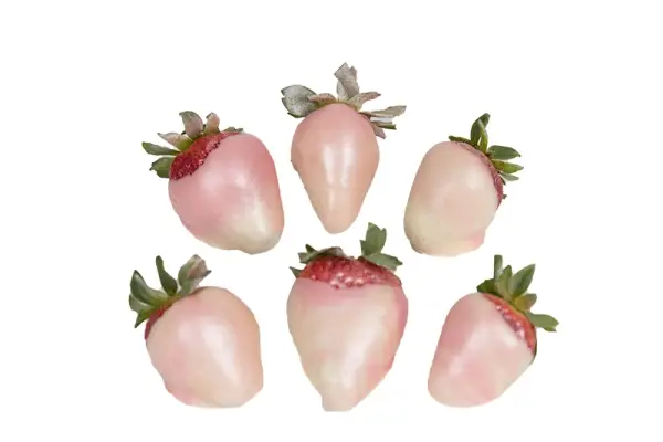 12  Pastel Shimmering Chocolate Dipped Strawberries