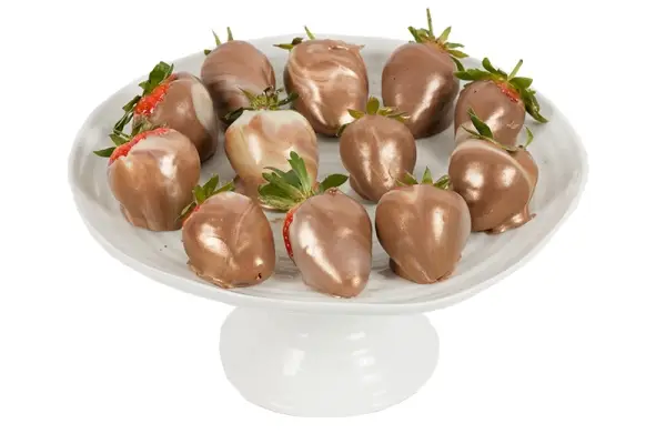 12  Bronze Shimmering Chocolate Dipped Strawberries